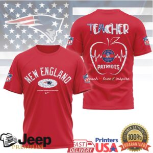 New England Patriots Nfl Teacher Appreciation Teach Love Inspire Shirt New England Patriots Nfl Teacher Appreciation Teach Love Inspire Shirt