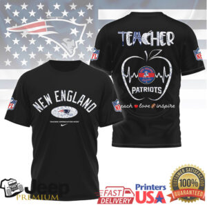 New England Patriots Nfl Teacher Appreciation Teach Love Inspire Shirt