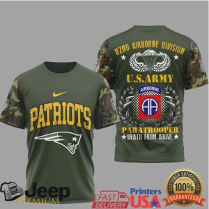 New England Patriots Official NFL 82nd Airborne Division 3D Shirt New England Patriots Official NFL 82nd Airborne Division 3D Shirt