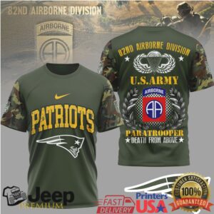 New England Patriots Official NFL 82nd Airborne Division 3D Shirt