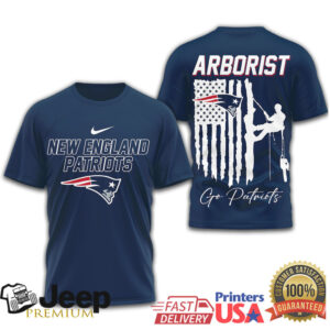 New England Patriots Official NFL Arborist 3D Shirt New England Patriots Official NFL Arborist 3D Shirt