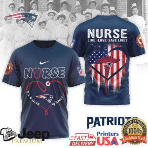 New England Patriots Official NFL Army Nurse Corps 125th Anniversary 3D Shirt New England Patriots Official NFL Army Nurse Corps 125th Anniversary 3D Shirt