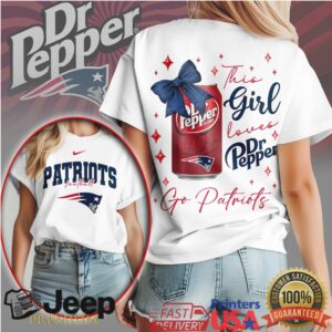 New England Patriots Official NFL Dr Pepper Fan 3D Shirt New England Patriots Official NFL Dr Pepper Fan 3D Shirt