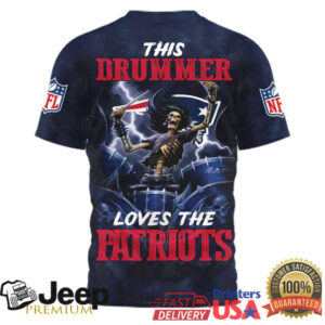New England Patriots Official NFL Drummer 3D Shirt New England Patriots Official NFL Drummer 3D Shirt