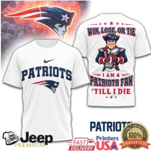 New England Patriots Official NFL Football Fan Till I Die 3D Shirt