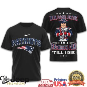 New England Patriots Official NFL Football Fan Till I Die 3D Shirt