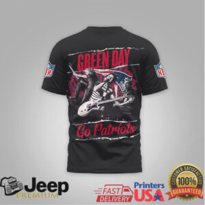 New England Patriots Official NFL Green Day 3D Shirt New England Patriots Official NFL Green Day 3D Shirt