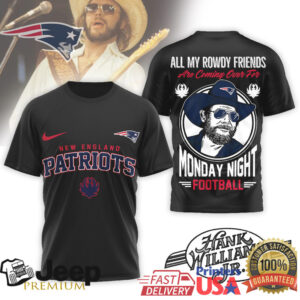 New England Patriots Official NFL Hank Williams Jr. 3D Shirt New England Patriots Official NFL Hank Williams Jr. 3D Shirt
