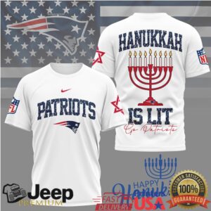 New England Patriots Official NFL Happy Hanukkah 3D Shirt