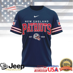 New England Patriots Official NFL Heritage 3D Shirt New England Patriots Official NFL Heritage 3D Shirt