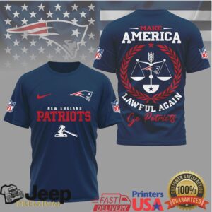 New England Patriots Official NFL Make America Lawful Again 3D Shirt New England Patriots Official NFL Make America Lawful Again 3D Shirt