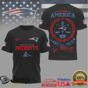 New England Patriots Official NFL Make America Lawful Again 3D Shirt