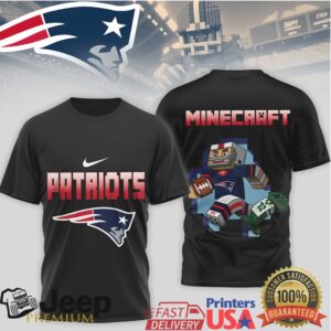 New England Patriots Official NFL Minecraft 3D Shirt