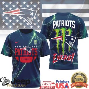 New England Patriots Official NFL Monster Energy Graphic Shirt