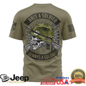 New England Patriots Official NFL Once A Soldier Always A Soldier 3D Shirt New England Patriots Official NFL Once A Soldier Always A Soldier 3D Shirt