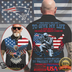 New England Patriots Official NFL Patriotic Veteran Family Protection Polo New England Patriots Official NFL Patriotic Veteran Family Protection Polo