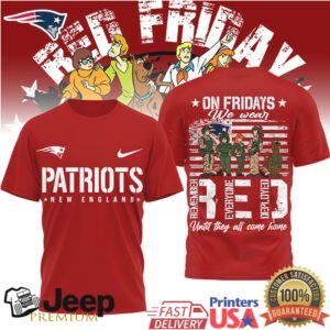 New England Patriots Official NFL Scooby Doo Red Friday T shirt New England Patriots Official NFL Scooby Doo Red Friday T shirt