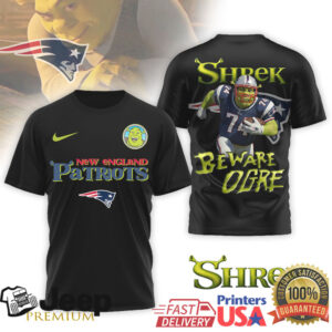 New England Patriots Official NFL Shrek 3D Shirt New England Patriots Official NFL Shrek 3D Shirt