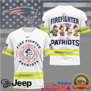 New England Patriots Official NFL Snoopy Firefighter 3D Shirt