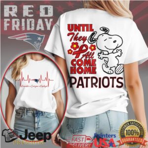 New England Patriots Official NFL Snoopy Red Friday 3D Shirt