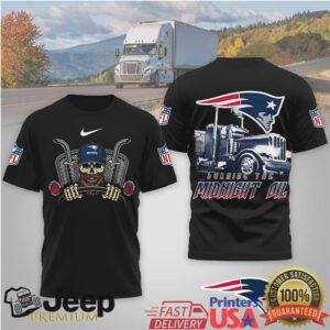 New England Patriots Official NFL Truck Driver Burn The Midnight Oil 3D Shirt