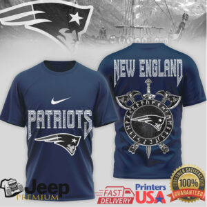 New England Patriots Official NFL Viking 3D Shirt New England Patriots Official NFL Viking 3D Shirt