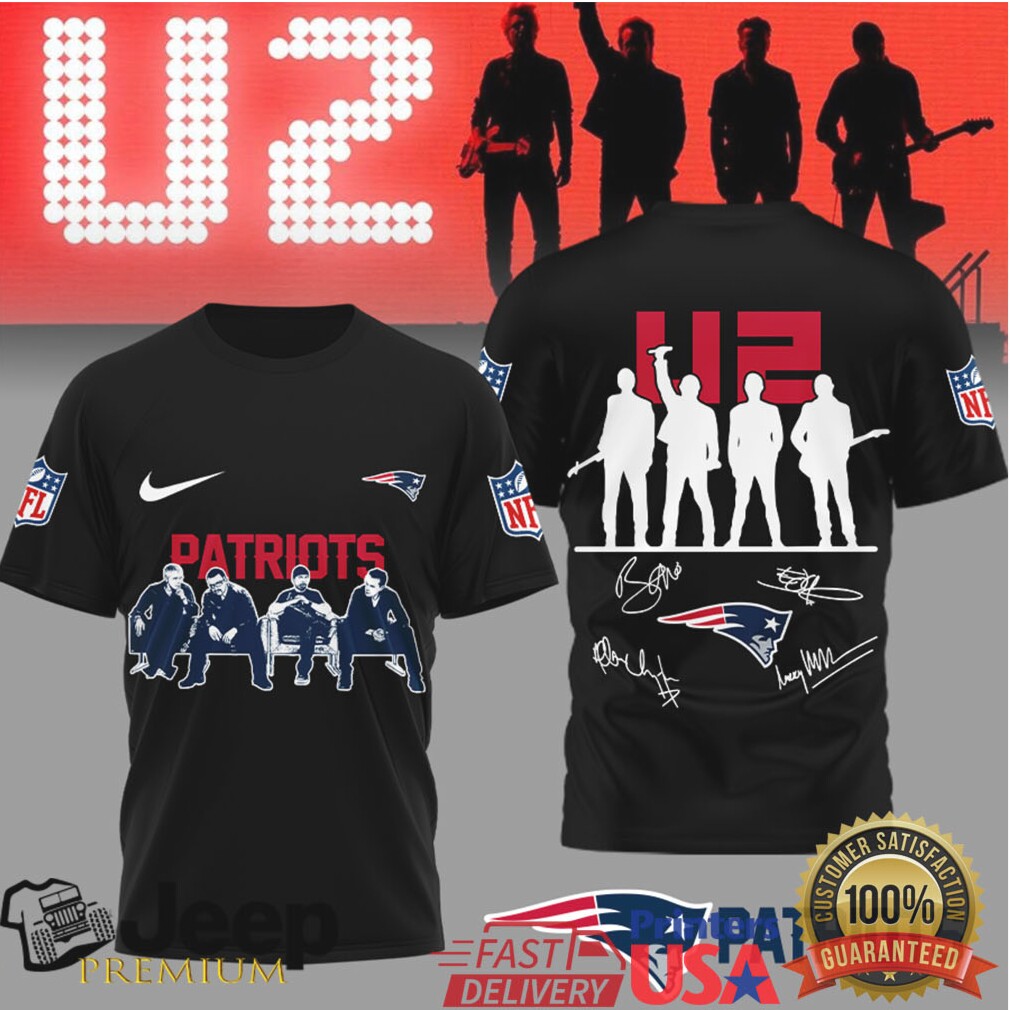 New England Patriots Official NFL and U2 Band 3D Shirt New England Patriots Official NFL and U2 Band 3D Shirt