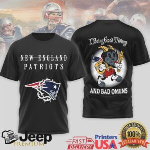 New England Patriots Official NFL x Bad Omens 3D Shirt
