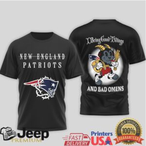 New England Patriots Official NFL x Bad Omens 3D Shirt