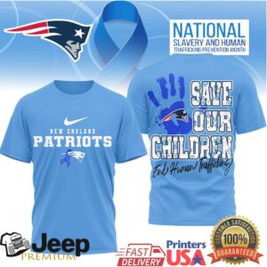 New England Patriots Save Our Children Human Trafficking Awareness Tshirt
