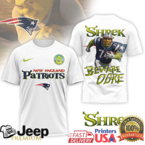 New England Patriots Shrek Beware Ogre Nfl Shirt Design