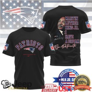New England PatriotsOfficial NFL Martin Luther King JR. Day 3D Shirt