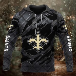 New Orleans Saints Black Metal 2026 Official Hoodie
