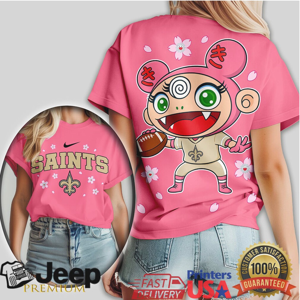 New Orleans Saints Murakami Inspired Kawaii Tshirt New Orleans Saints Murakami Inspired Kawaii Tshirt