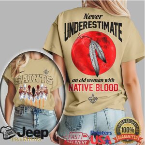 New Orleans Saints Native Blood Ancestry Pride Football Tee New Orleans Saints Native Blood Ancestry Pride Football Tee