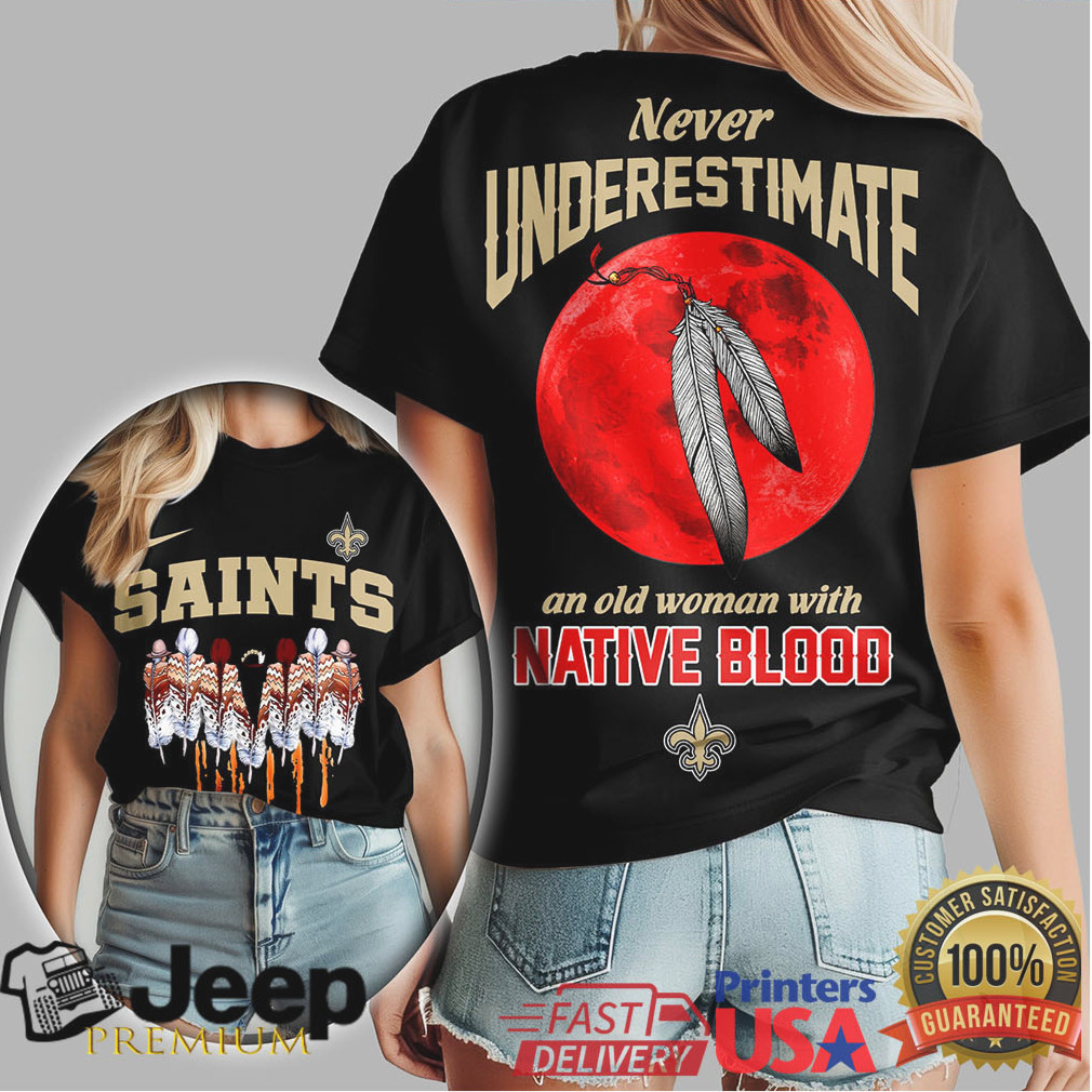 New Orleans Saints Native Blood Ancestry Pride Football Tee New Orleans Saints Native Blood Ancestry Pride Football Tee