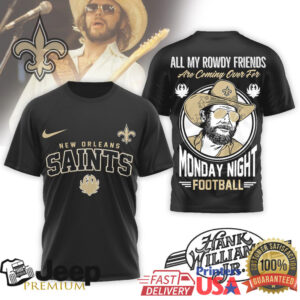 New Orleans Saints Official NFL Hank Williams Jr. 3D Shirt New Orleans Saints Official NFL Hank Williams Jr. 3D Shirt