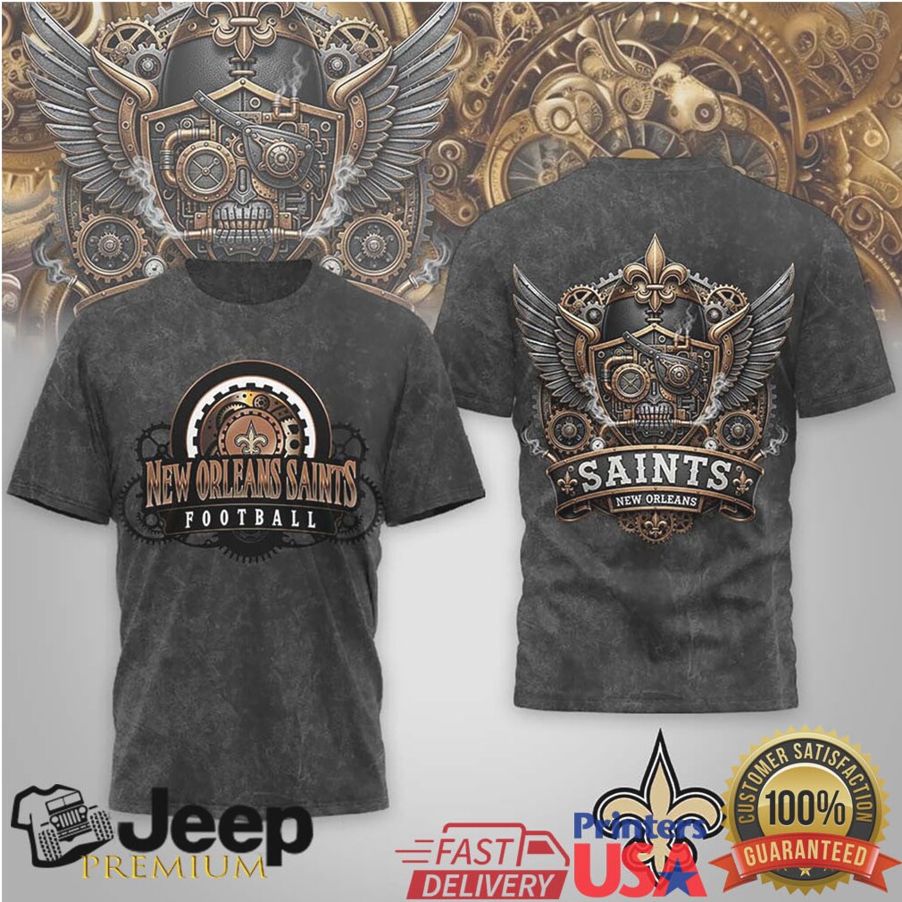 New Orleans Saints Official NFL Steampunk T shirt New Orleans Saints Official NFL Steampunk T shirt