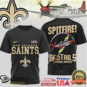 New Orleans Saints Official NFL Tuskegee Airmen 3D Shirt