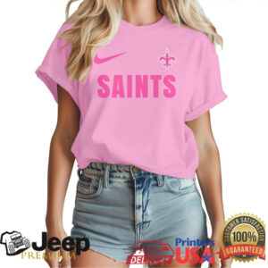 New Orleans Saints Pink Ribbon Tackle Breast Cancer Awareness Shirt