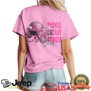 New Orleans Saints Pink Ribbon Tackle Breast Cancer Awareness Shirt