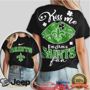 New Orleans Saints St. Patrick’S Day Kiss Me Lucky Fan Tshirt New Orleans Saints St. Patrick’S Day Kiss Me Lucky Fan Tshirt