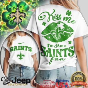New Orleans Saints St. Patrick'S Day Kiss Me Lucky Fan Tshirt