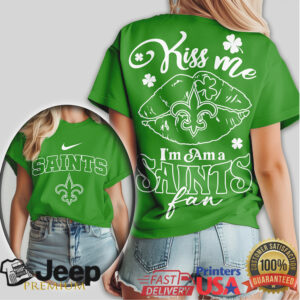 New Orleans Saints St. Patrick'S Day Kiss Me Lucky Fan Tshirt