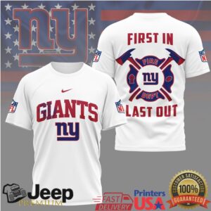 New York Giants Fire Dept First In Last Out T Shirt