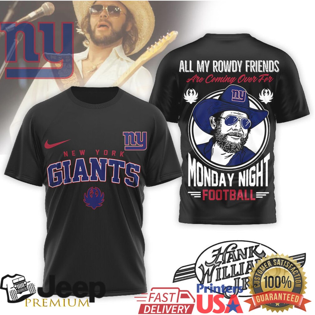 New York Giants Official NFL Hank Williams Jr. 3D Shirt New York Giants Official NFL Hank Williams Jr. 3D Shirt