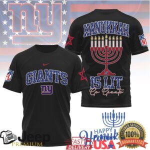 New York Giants Official NFL Happy Hanukkah 3D Shirt New York Giants Official NFL Happy Hanukkah 3D Shirt