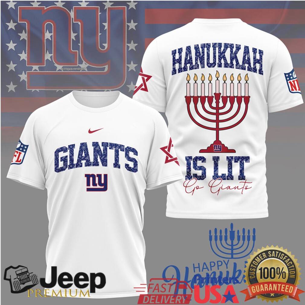 New York Giants Official NFL Happy Hanukkah 3D Shirt New York Giants Official NFL Happy Hanukkah 3D Shirt