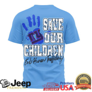 New York Giants Save Our Children Human Trafficking Awareness Tshirt New York Giants Save Our Children Human Trafficking Awareness Tshirt
