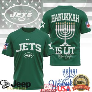 New York Jets Official NFL Happy Hanukkah 3D Shirt New York Jets Official NFL Happy Hanukkah 3D Shirt